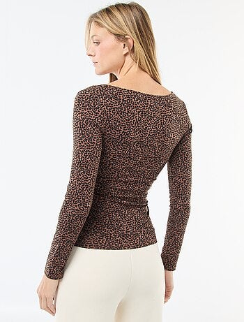 T-shirt termico a maniche lunghe effetto seconda pelle