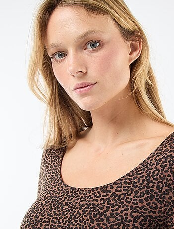 T-shirt termico a maniche lunghe effetto seconda pelle