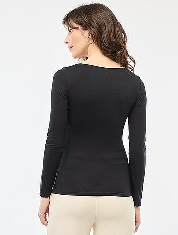 T-shirt termico a maniche lunghe effetto seconda pelle