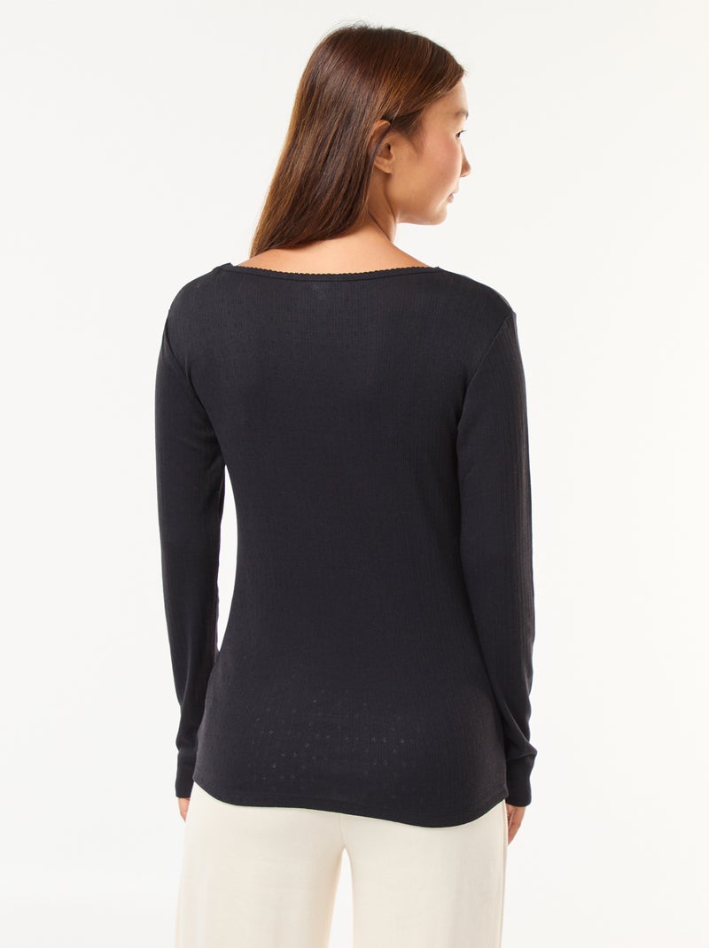 T-shirt termico a maniche lunghe Nero - Kiabi