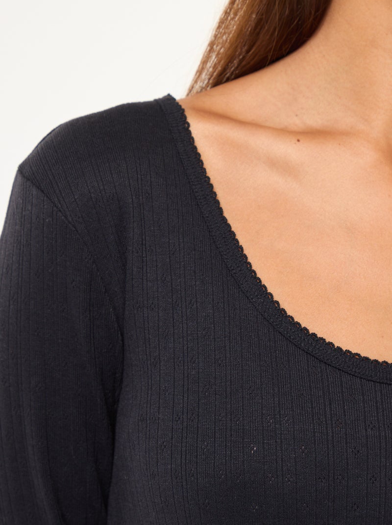 T-shirt termico a maniche lunghe Nero - Kiabi