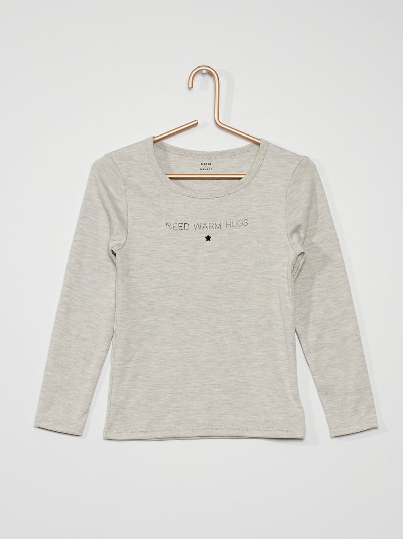 T-shirt termolattile 'Damart' livello 3 grigio/blu - Kiabi