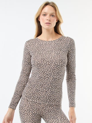 T-shirt termoregolatore a maniche lunghe con collo rotondo