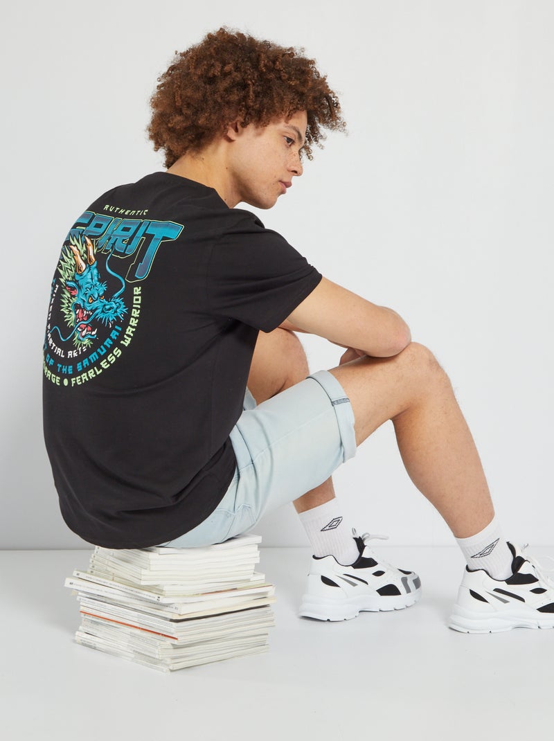 T-shirt testa di drago Nero - Kiabi