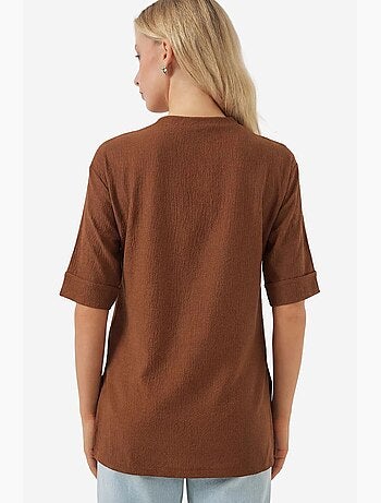 T-shirt testurizzata girocollo a maniche corte bdart