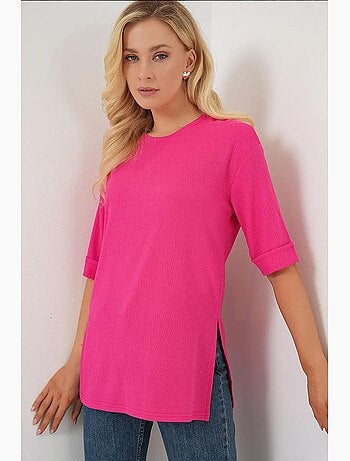 T-shirt testurizzata girocollo a maniche corte bdart