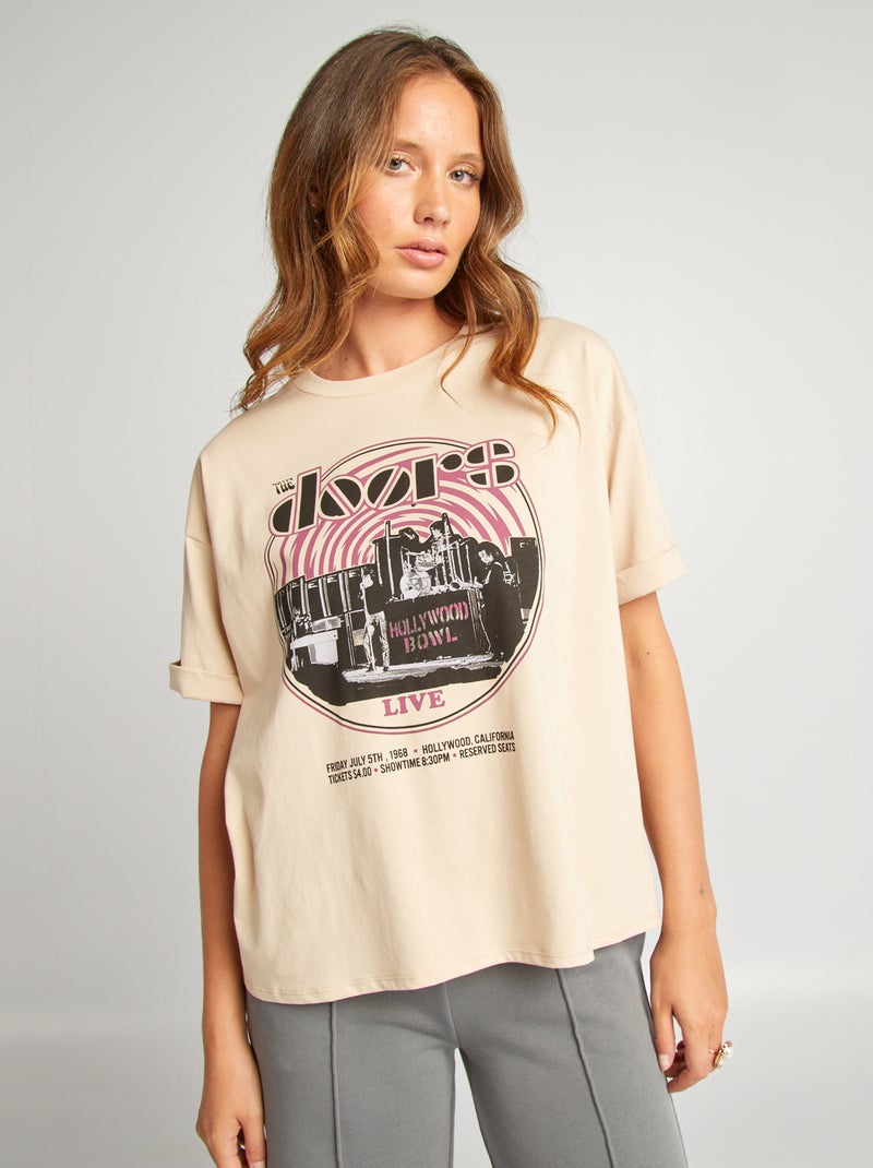 T-shirt 'The Doors' in jersey BEIGE - Kiabi
