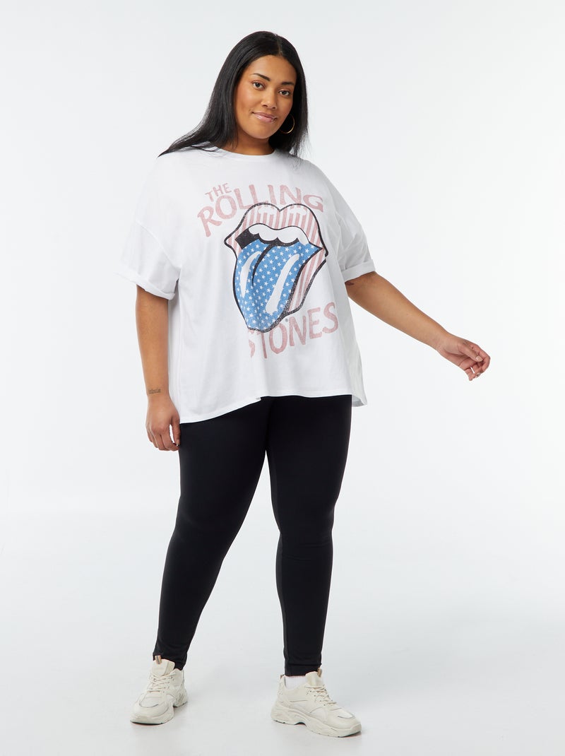 T-shirt 'The Rolling Stones' maniche corte BIANCO - Kiabi