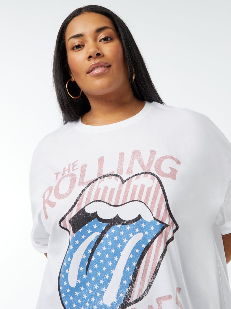 T-shirt 'The Rolling Stones' maniche corte BIANCO - Kiabi