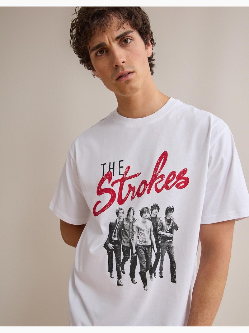 T-shirt The Strokes, MO Fashion Bianco - Kiabi