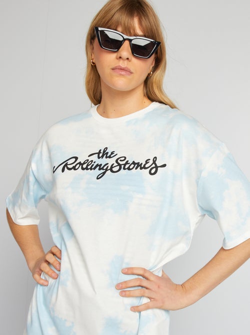 T-shirt tie and dye 'Rolling Stones' - Kiabi