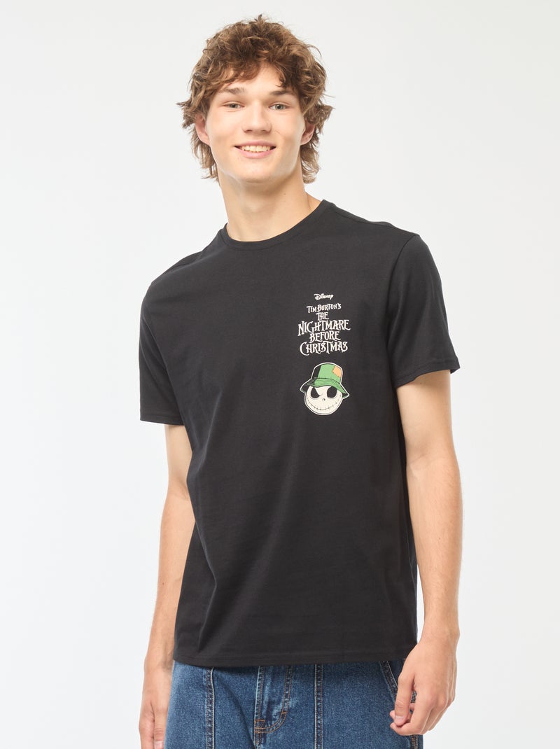T-shirt 'Tim Burton' 'Disney' a maniche corte Nero - Kiabi