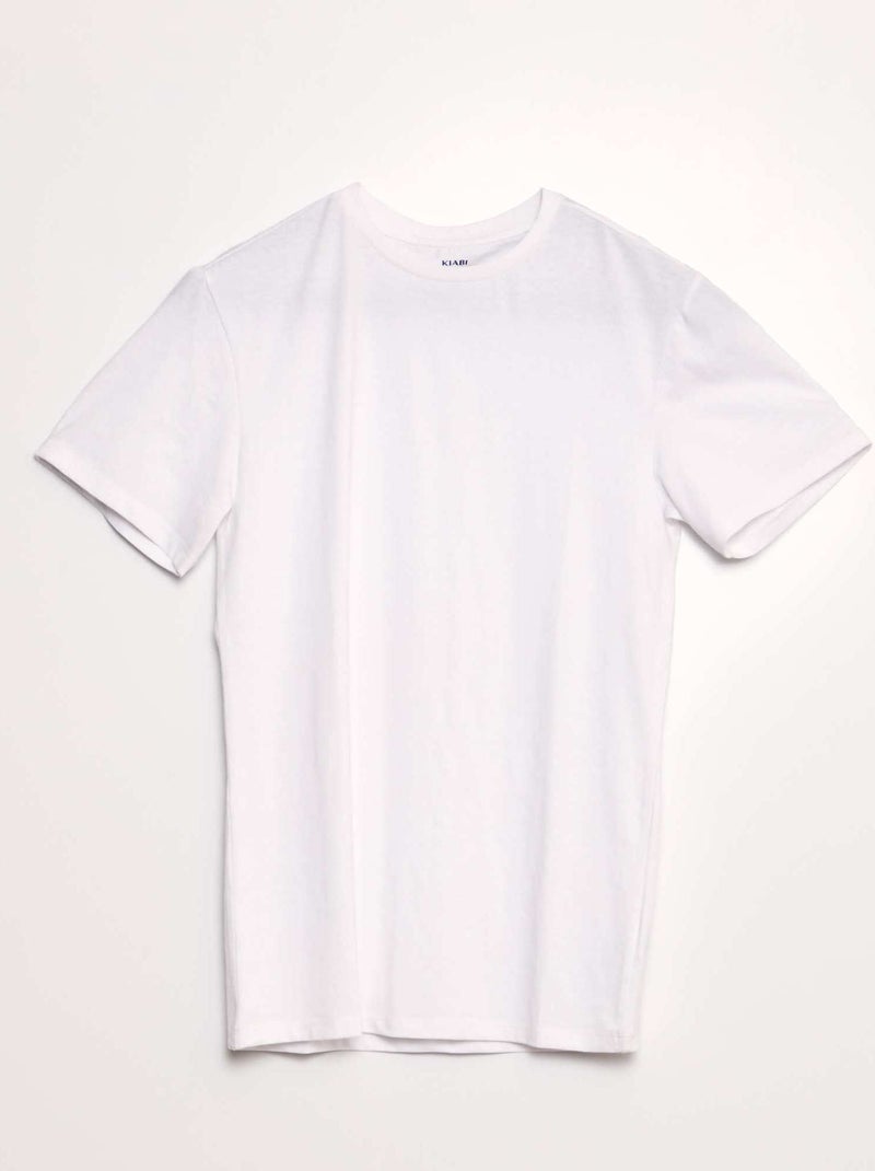 T-shirt tinta unita - Muscle fit bianco - Kiabi