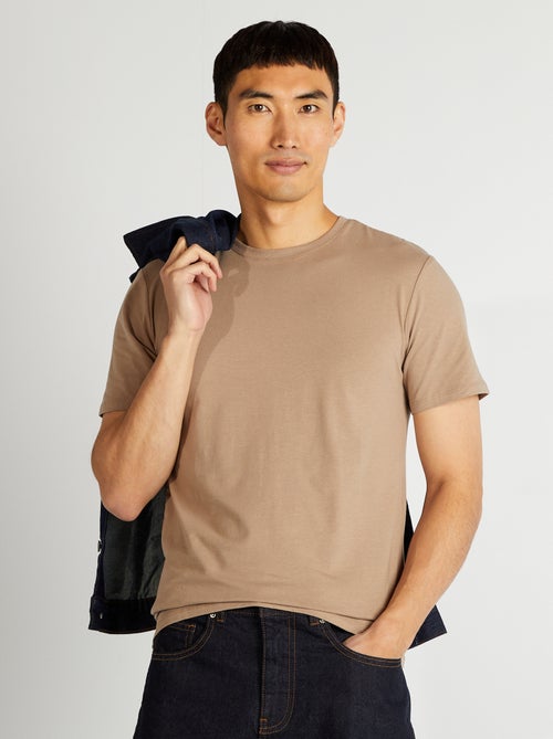 T-shirt tinta unita - Slim fit - Kiabi T-shirt tinta unita - Slim fit - Kiabi