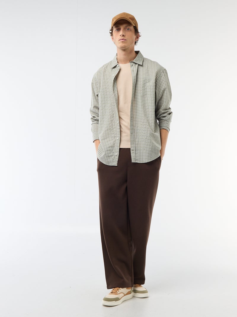 T-shirt tinta unita - Slim fit Beige - Kiabi