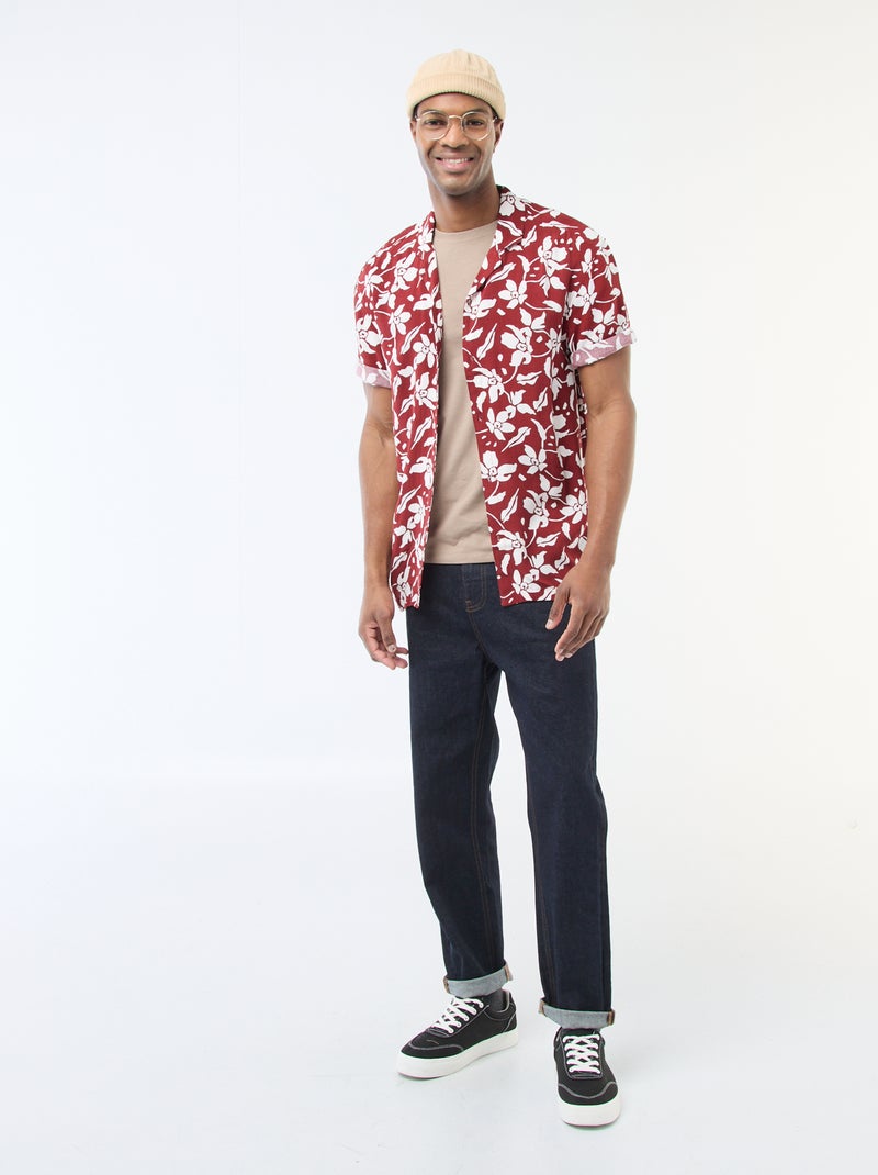 T-shirt tinta unita - Slim fit Beige - Kiabi