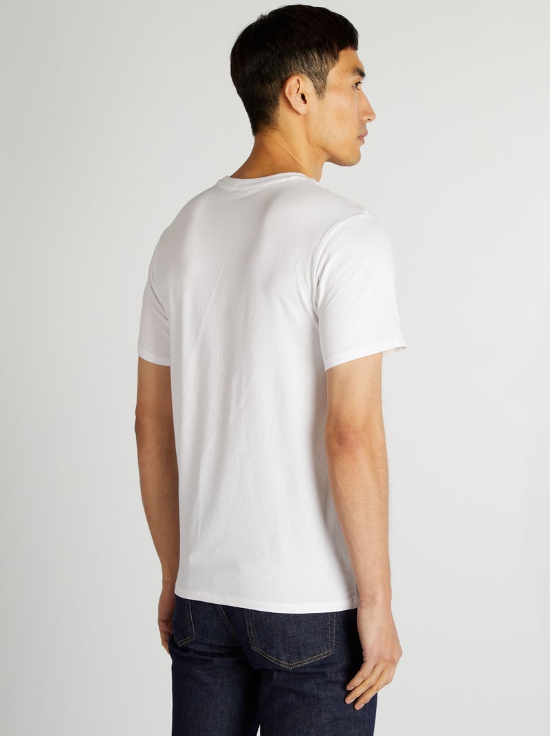 T-shirt tinta unita - Slim fit bianco - Kiabi
