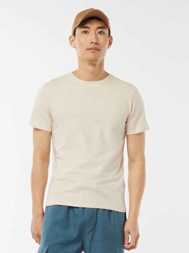 T-shirt tinta unita - Slim fit Grigio - Kiabi