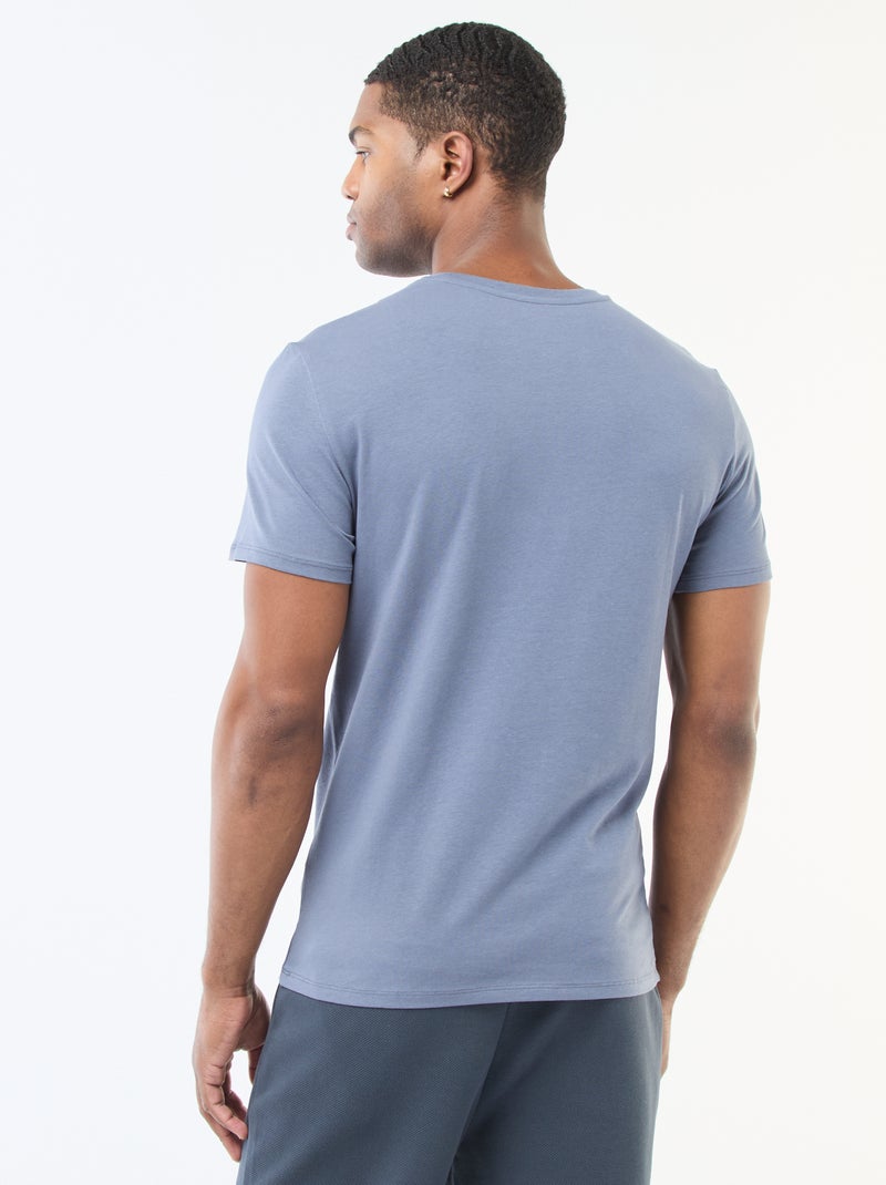 T-shirt tinta unita - Slim fit Grigio - Kiabi