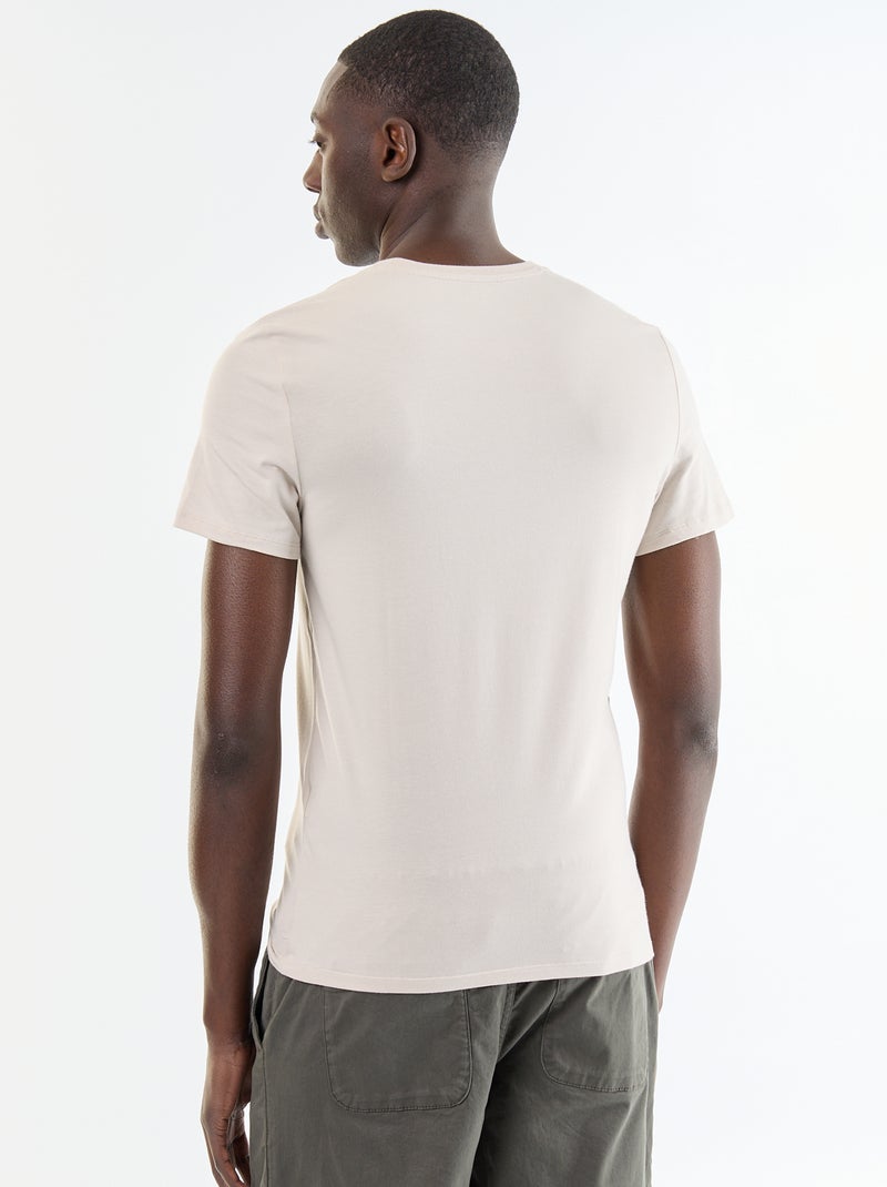 T-shirt tinta unita - Slim fit Grigio - Kiabi