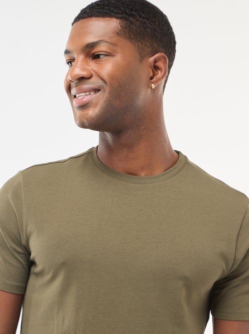 T-shirt tinta unita - Slim fit - Kiabi