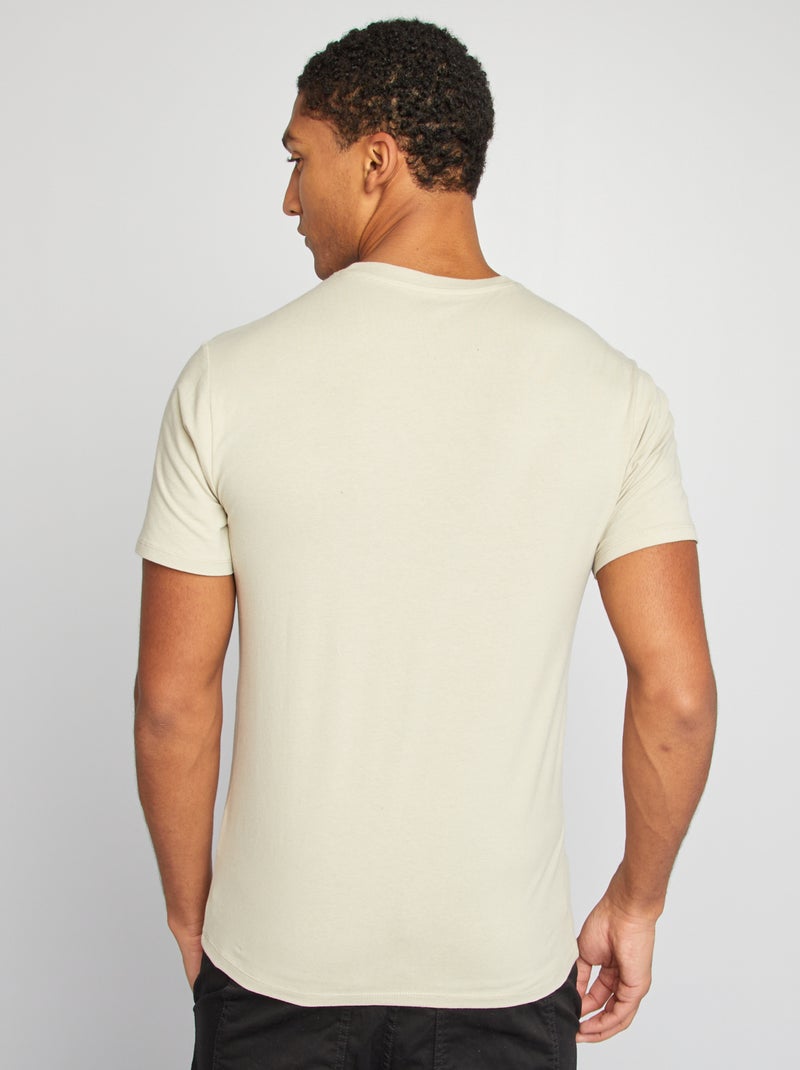 T-shirt tinta unita - Slim fit VERDE - Kiabi