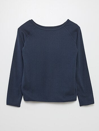 T-shirt tinta unita a maniche lunghe - So Easy