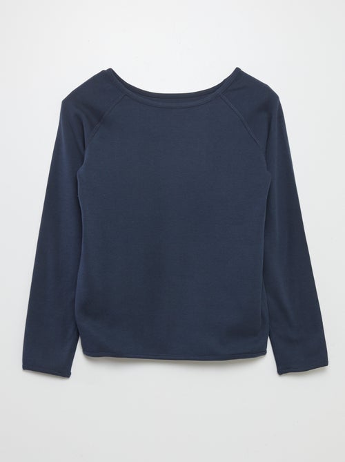 T-shirt tinta unita a maniche lunghe - So Easy - Kiabi