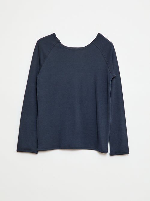 T-shirt tinta unita a maniche lunghe - So Easy - Kiabi