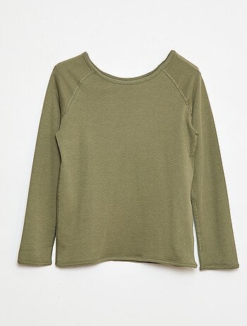 T-shirt tinta unita a maniche lunghe - So Easy