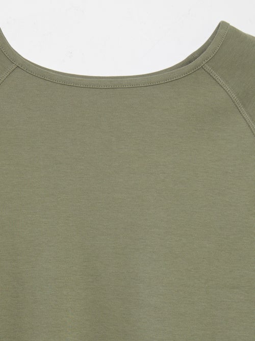 T-shirt tinta unita a maniche lunghe - So Easy - Kiabi