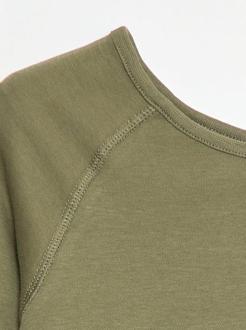 T-shirt tinta unita a maniche lunghe - So Easy - Kiabi