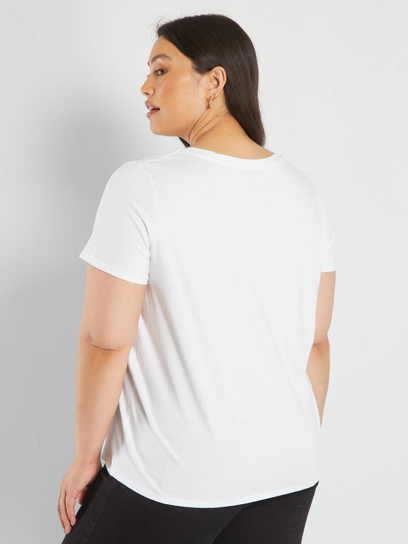 T-shirt tinta unita Bianco - Kiabi