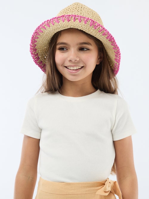 T-shirt tinta unita con fiocchi decorativi - Kiabi