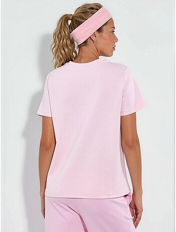 T-shirt tinta unita con girocollo busem