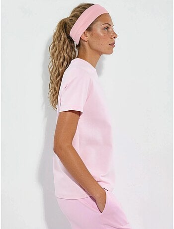 T-shirt tinta unita con girocollo busem