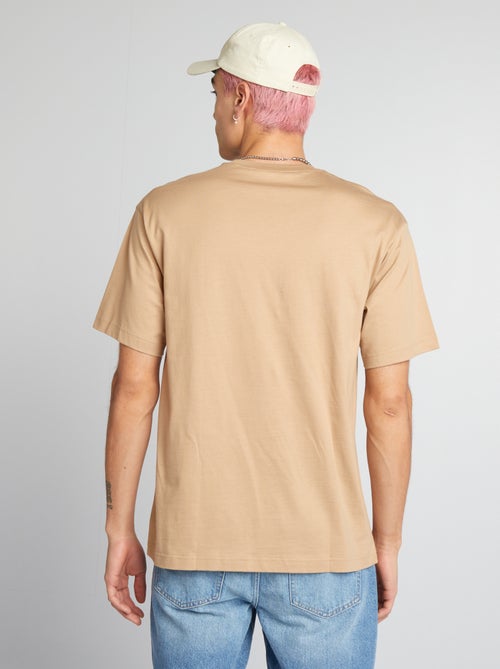 T-shirt tinta unita con scollo tondo - Kiabi