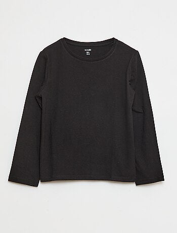 T-shirt tinta unita con spalle arricciate