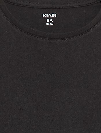 T-shirt tinta unita con spalle arricciate