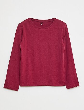 T-shirt tinta unita con spalle arricciate