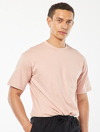 T-shirt tinta unita con taschino