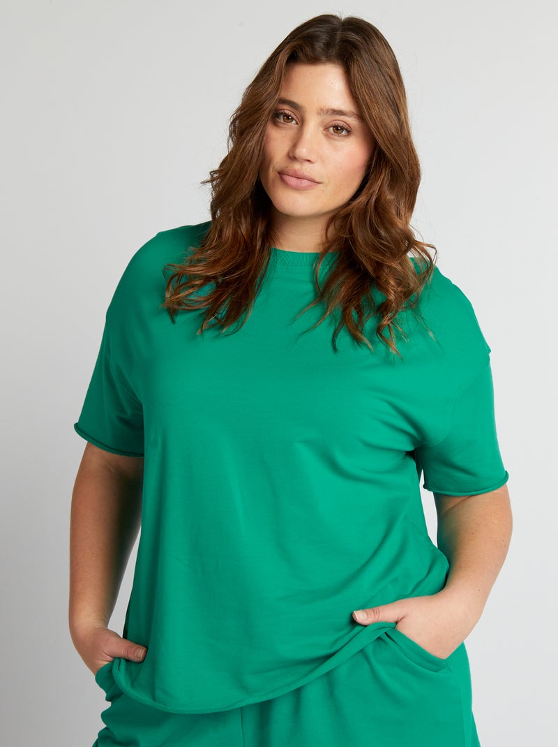 T-shirt tinta unita da completo VERDE - Kiabi
