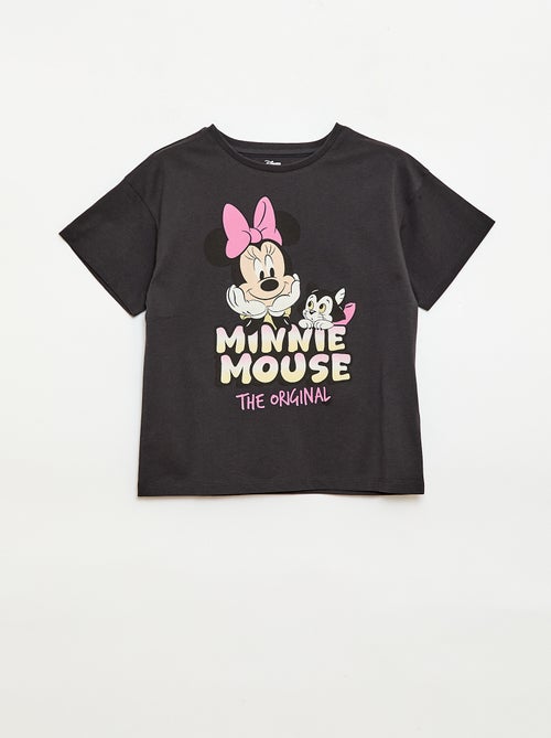 T-shirt tinta unita 'Disney' 'Minnie' in cotone - Kiabi