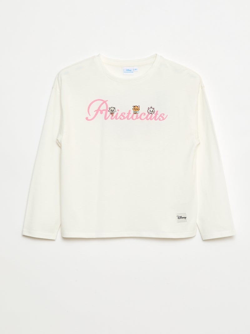 T-shirt tinta unita 'Gli Aristogatti' 'Disney' Bianco - Kiabi