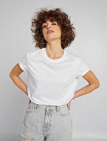 T-shirt tinta unita in jersey