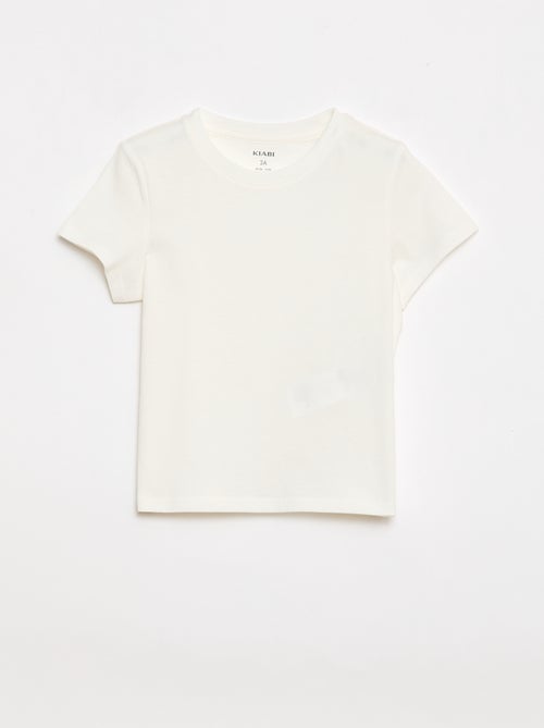 T-shirt tinta unita in jersey di cotone - Kiabi T-shirt tinta unita in jersey di cotone - Kiabi