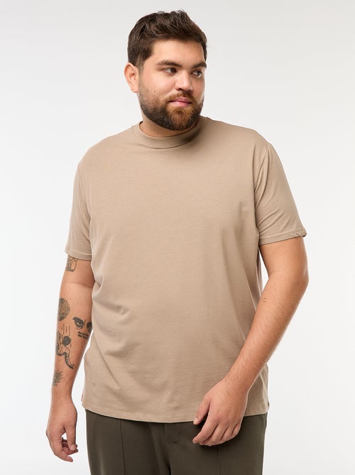 T-shirt tinta unita maniche corte - Kiabi