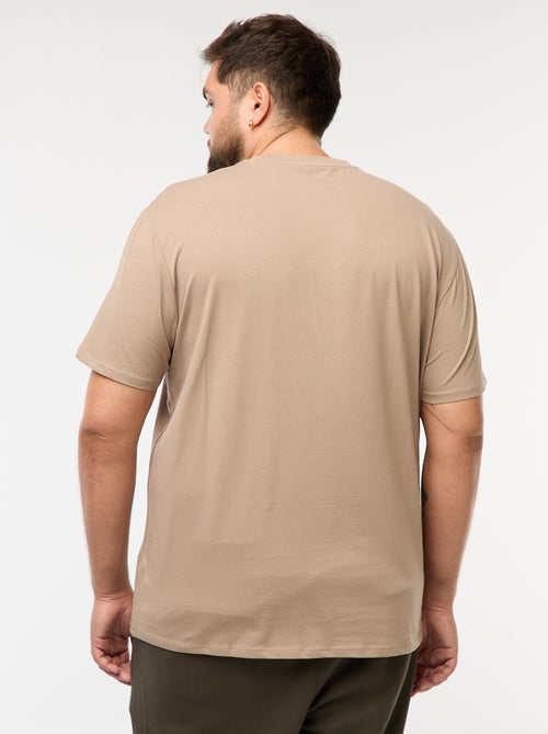 T-shirt tinta unita maniche corte - Kiabi