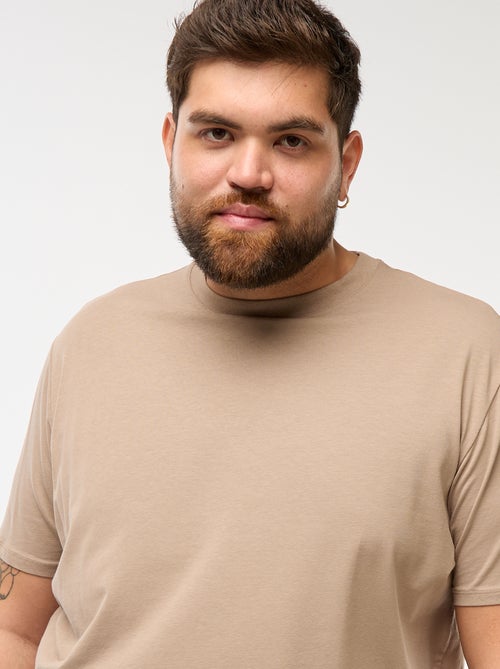 T-shirt tinta unita maniche corte - Kiabi