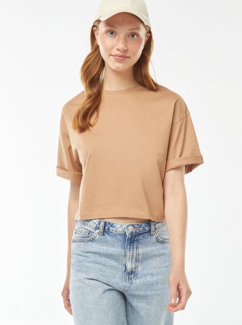 T-shirt tinta unita modello corto maniche corte - Kiabi